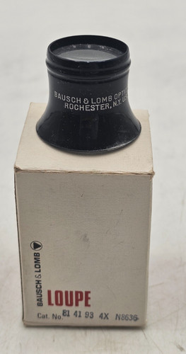 Vintage Bausch & Lomb Loupe 2 1/2 in - 4X Magnification, Original Box