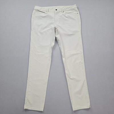 Lululemon Pants Mens 36x31 White Chino Straight Leg 5 Pocket Stretch Casual