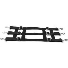 96AI Hilason Horse Stall Guard Adjustable Straps Hardware Included Black