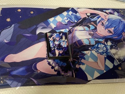 Hololive Hoshimachi Suisei Card Sleeve Playmat Schreibtischunterlage Set Midn...