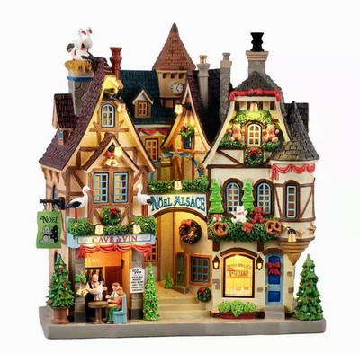 Lemax 2025 Noel Alsace #55318 Lighted Facade Discover The Magic Of Christmas 