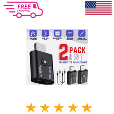 Bluetooth 5.0 2in1 Transmitter Receiver Car Wireless Audio Adapter USB 3.5mm Aux
