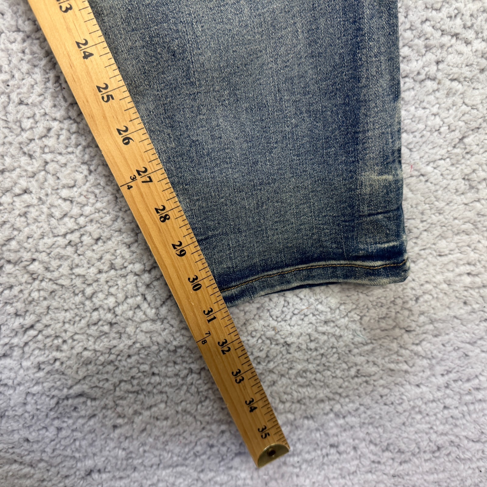 Rue21 Skinny Supreme Flex Distressed Jeans 32x32 Rue 21 Holes Blue Denim Faded thumbnail 9