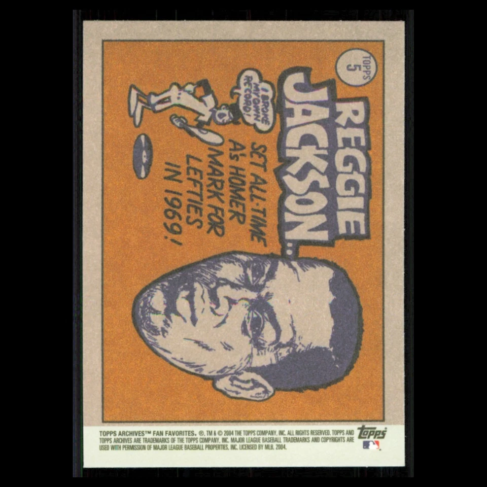 Reggie Jackson #5 2004 Topps All-Time Fan Favorites Oakland Athletics Baseball - Image 2 of 3
