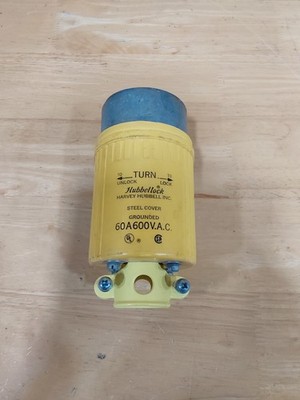 Hubbell HBL26419 60A 600V 3 Pole 4 Wire Power Plug - (works W/ Hbl26418)