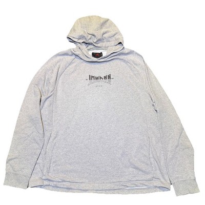 Jordan Hoodie Mens XL Gray Sport Jumpman Graphic Pullover Sweatshirt DriFit Nike