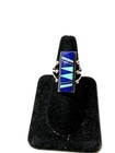 Vintage Southwestern Sterling Silver Lapis Turquoise Ring Size 9 Joanna Gordon — photo 4