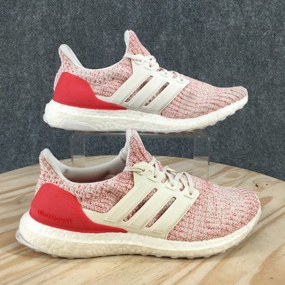 Adidas Shoes Womens 8.5 UltraBoost 4.0 Athletic Low Sneakers DB3209 White Red