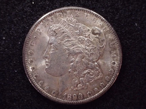 1890 S Morgan Silver Dollar, VAM 1B (Die Breaks) AU++++See Photos & VAM INFO
