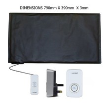 WIRELESS PRESSURE MAT PAD ALARM ALERT FLOOR DOOR BEDSIDE SECURITY 150M RANGE