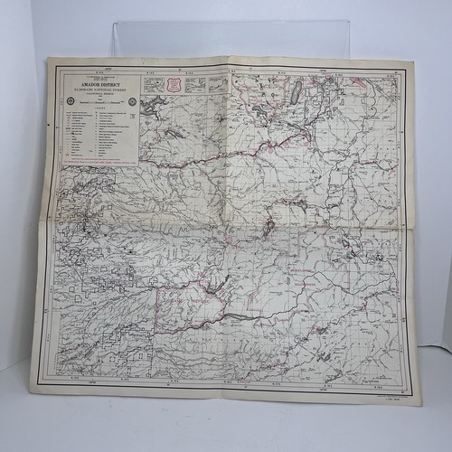 Vtg Map Amador District El Dorado National Forest California 1966 US Dept Agri - Picture 13 of 13