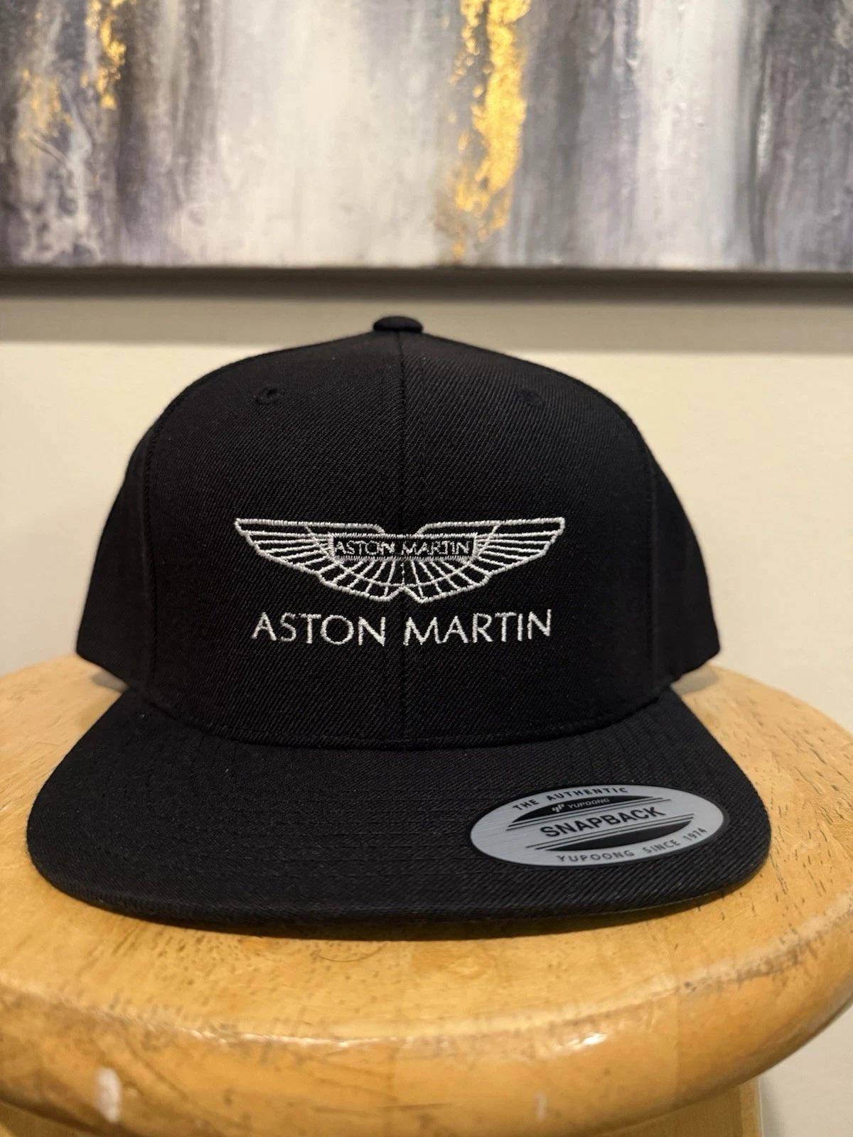 Aston Martin Men's Black Baseball Cap Hat Snapback Sports Car Racing Supercar