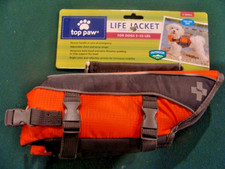 Top Paw - Dog Life Jacket - Orange - X-Small - Dogs 5  15 lbs.