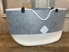 Thirty-One Felt Storage Tote / Brushed Whisper Grey NWT