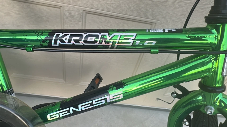 Bicicleta BMX Genesis Krome 1.8 18" (Cromo Verde) Navidad LEER la Descripción Foto 3 de 4