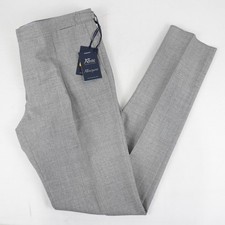 Rota Di Sartoria 100 Wool Trousers In Light Grey Unhemmed - Mens Size It 56