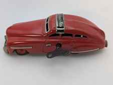 Vintage 1940s Schuco FEX 1111 Toy Wind Up Car Red - US Zone Germany