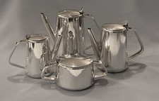 CHRISTOFLE: Four Piece Silver Plated Art Deco Tea And Coffee Set, With Box