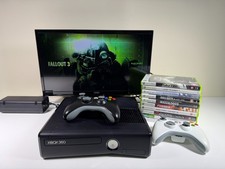 Microsoft Xbox 360 S Console 250GB Bundle with 2 x Controller + 10 Games Working
