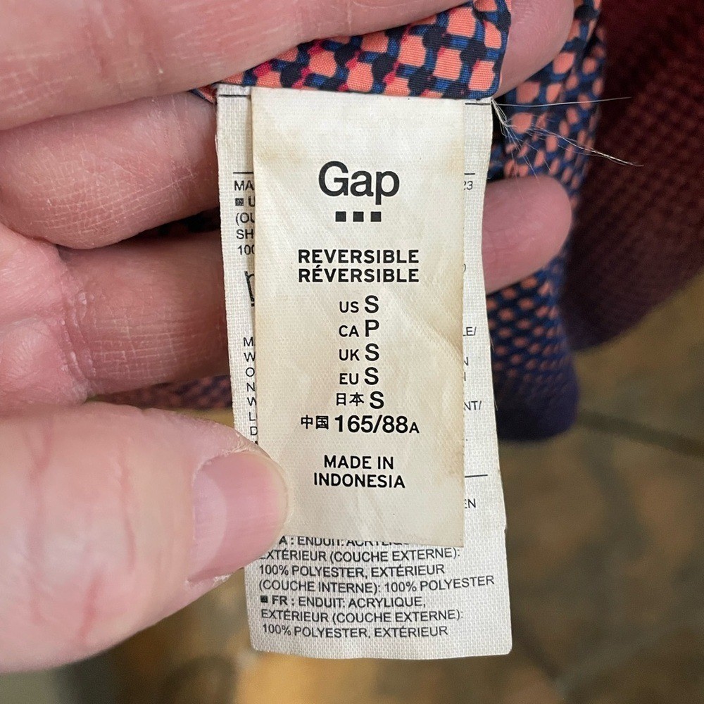 Gap reversible hooded rain jacket windbreaker siz… - image 10