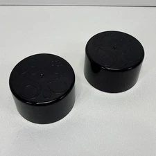 TWO GENUINE SODASTREAM BOTTLE CAPS LIDS BLACK EXCELLENT CONDITION SEE PHOTOS