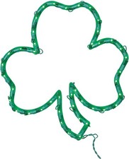 St. Patrick  s Day Shamrock Lighted Window Silhouette Decoration   1 Piece