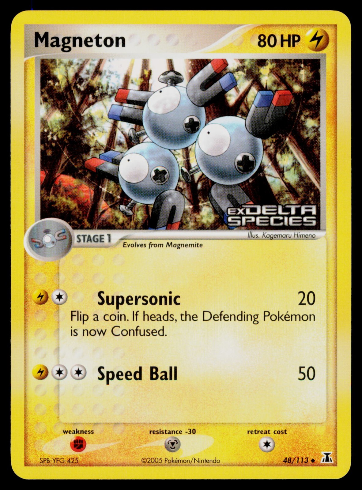 Magneton - Reverse Holo #48/113 Uncommon Pokemon Delta Species NM