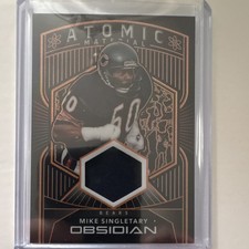 2020 Panini Obsidian Atomic Material Mike Singletary AM6 Electric Etch Orange /…