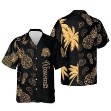 Golden Pineapple Hawaiian Shirt: Tropical Beach Party Style