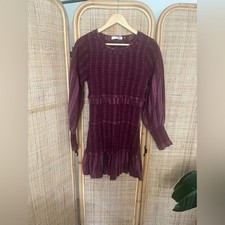 NWT LoveShackFancy Joelle Dress in Pomegranate  Size Small. NWT. Retail $375