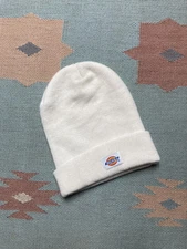 Vintage Dickies skull cap winter hat skully white streetwear skating one size