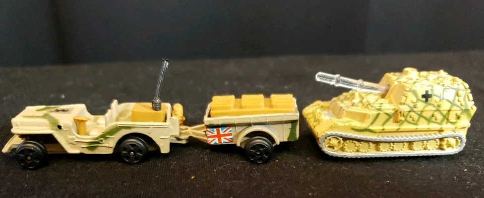 Vintage Diecast Zylmex Jeep W/Trailer T432 + 1990 Micro Machines Galoob Tank - Image 4 of 4