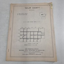 Vintage Land Cover Survey Taylor County Wisconsin Maps Crop Reporting Service