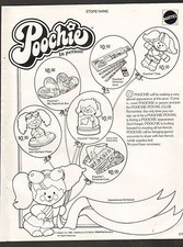1984 VINTAGE TOY AD SHEET 701 - MATTEL - POOCHIE FOR GIRLS - IN PERSON