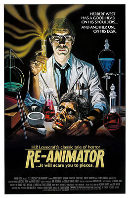 RE-ANIMATOR Movie Poster (1985) Horror - Stuart Gordon - Jeffery Combs Lovecraft