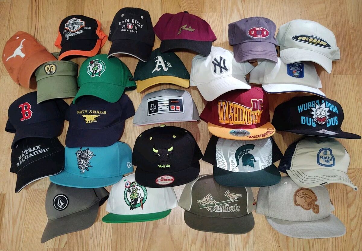 Vintage Hat/Cap Lot Of 25 Snapback And Strapback Sports And Vintage Hat/Cap Lot Of 25 Snapback And Strapback Sports And