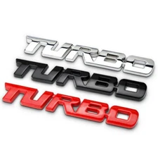 Turbo Badge Emblem Universal Metal Car Auto Fender Trunk Tailgate Decal Sticker