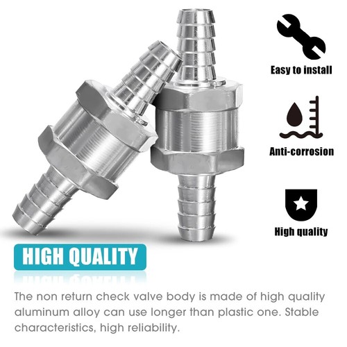 UK 6-12mm ALUMINIUM NON RETURN CHECK ONE WAY VALVE ROLLOVER BREATHER FUEL SYSTEM - Picture 10 of 14