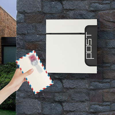 Outdoor Lockable Letters Mailbox Wall Mount Stainless Steel Mail Letter Post Box
