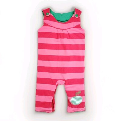 Mothercare 3-6m Pink Striped Overall Romper With Snuggly Wadding Insulation 