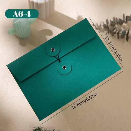 Kraft Paper Envelope with Button String Tie Documents Winding Ticket File Bag - Picture 40 of 42