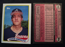 1989 Topps #382 John Smoltz RC Rookie - Atlanta Braves NMT-EX  AUCT#6613