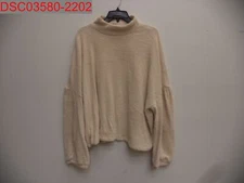 NWOT - Sanctuary Plus Women's Cream Keep Warm Cropped Fuzzy Sweater Size 2X