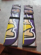 (2)  Team Promark NFL Minnesota Vikings Car Truck Folding Sunshades  27.5 x 58 "