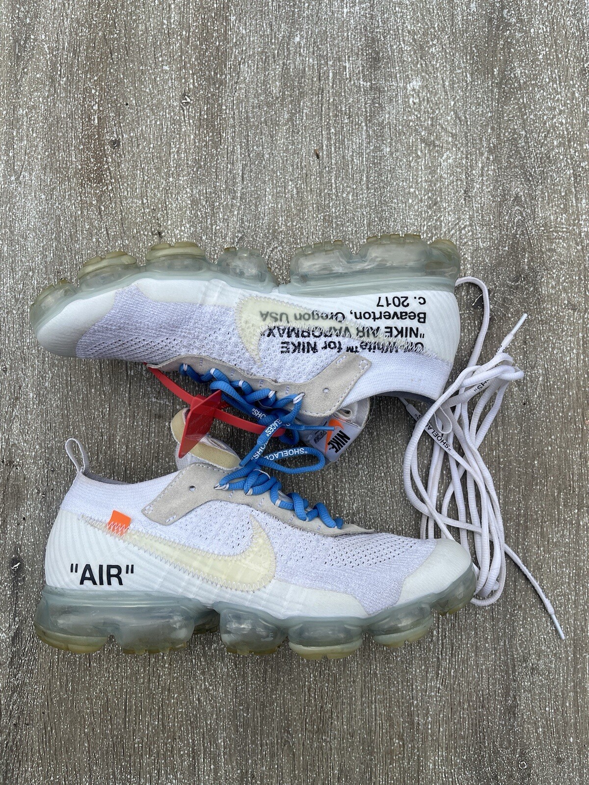 OFF WHITE X NIKE Nike Air VaporMax x OFF WHITE parte 2 2018 taglia 10 (W 11 5) AA3831 100 pulite