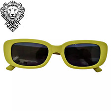 Stylish Women Eyewear Small Rectangle UV400 Green Frame Ladies Trendy Sunglasses