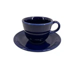 Fiestaware Cup Saucer Set 7 oz Twilight Dark Blue Lead Free Homer Laughlin