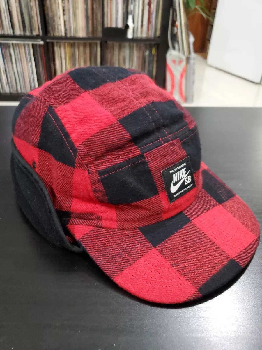 🔥 Nike SB 5 Panel Hat Proprietary Tech Insulated Cap Skateboarding RED/BLACK EX