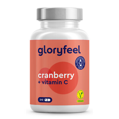 Cranberry Extrakt mit Vitamin C   25.000mg (50:1 Extrakt) - 210 vegane Kapseln