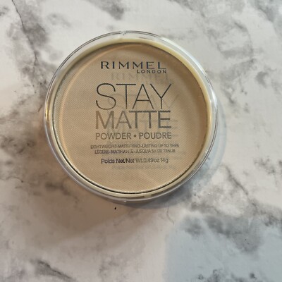 Rimmel London Stay Matte Long Lasting Pressed Powder, Transparent 001 New 
